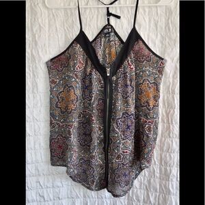 ALLEN B paisley Racerback shear tank top